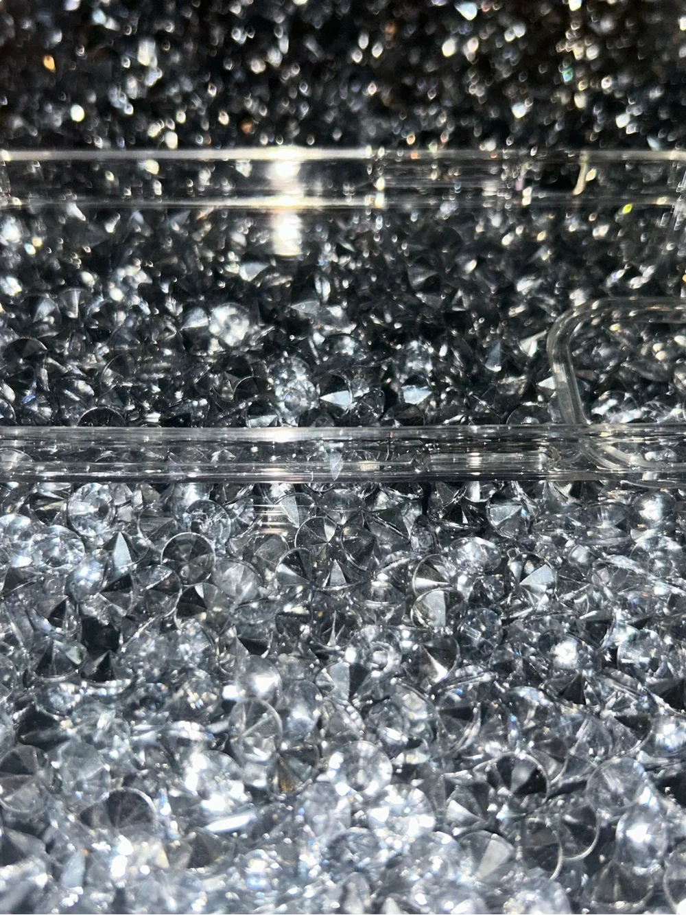 Clear Crystal Accent Phone Case - Transparent Sparkle iPhone 15